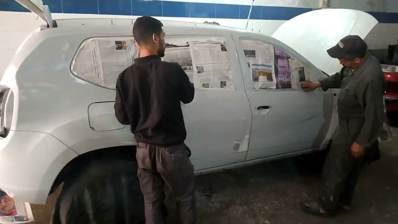 comment maroufler carrosserie et finition carrosserie avant peinture Dacia duster