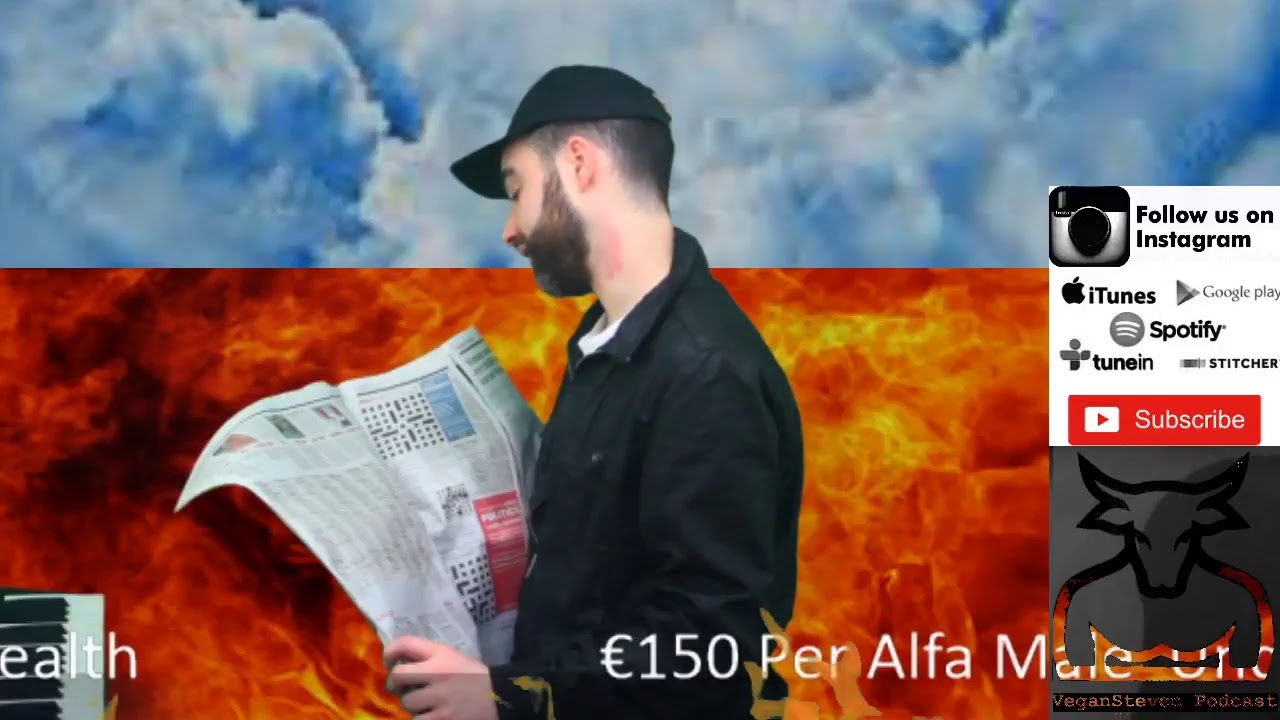 Vegan Steven podcast - Newspaper Broadsheet