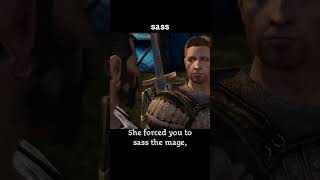 sass — Dragon age : Origins dialogue scene