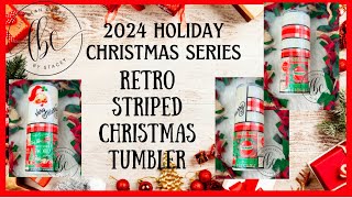 Retro Striped Christmas Tumbler