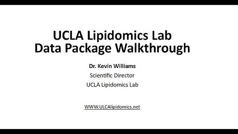 UCLA Lipidomics Lab Data Package Walkthrough