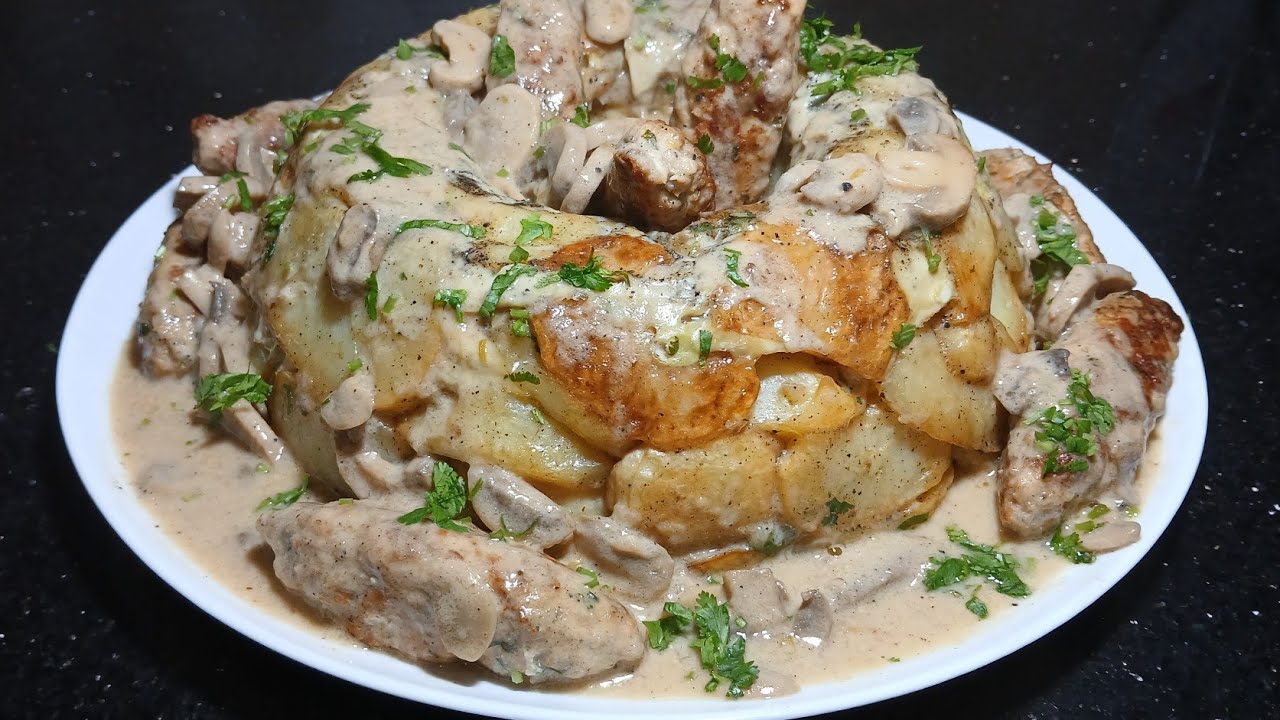طبق في مول الموسكو/قراتان البطاطا بالدجاج مع صوص بلونش  افخم طبق لرمضان2026  ولا ابن