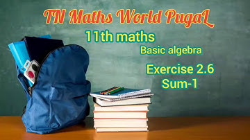 11th maths Exercise 2.6 sum-1
