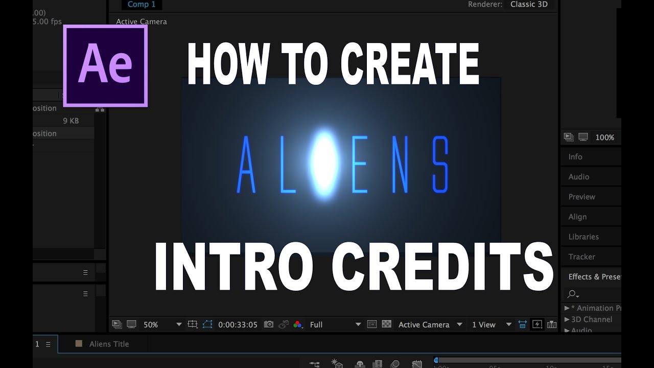How to Create ALIENS Title | After Effects Tutorial - YouTube
