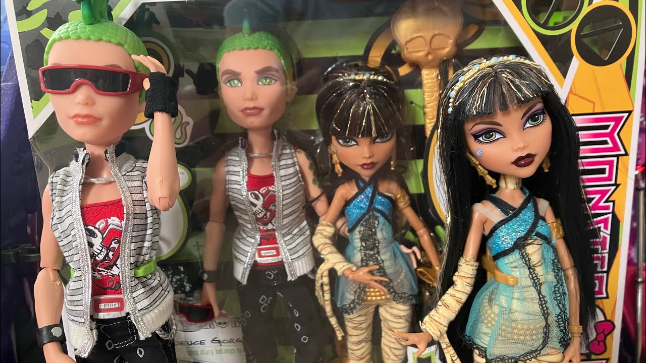 MONSTER HIGH BOORIGINAL CREEPRODUCTION CLEO DE NILE AND DEUCE GORGON TWO PACK DOLL REVIEW