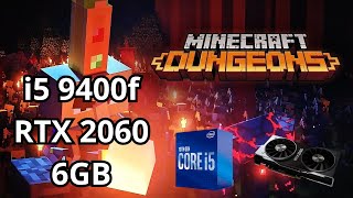 i5 9400F com a RTX 2060 6GB Desempenho no Minecraft Dungeons