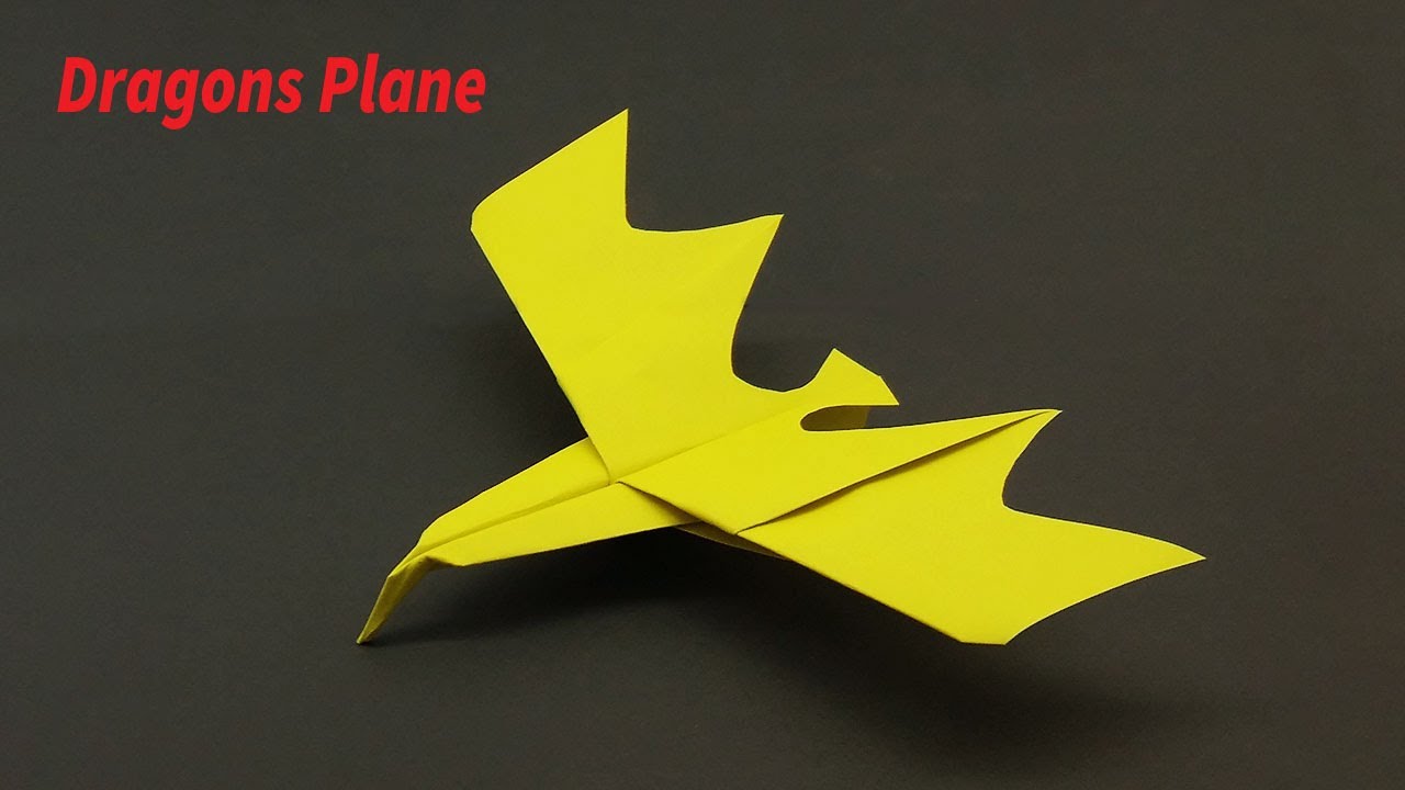 How To Make a Dragon Paper Plane - Flying Paper Dragon Airplane - YouTube