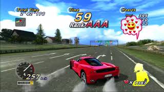OutRun Online Arcade (Xbox 360) - Heart Attack Mode Attempt for AAA Score Plus Achievement (1 miss)