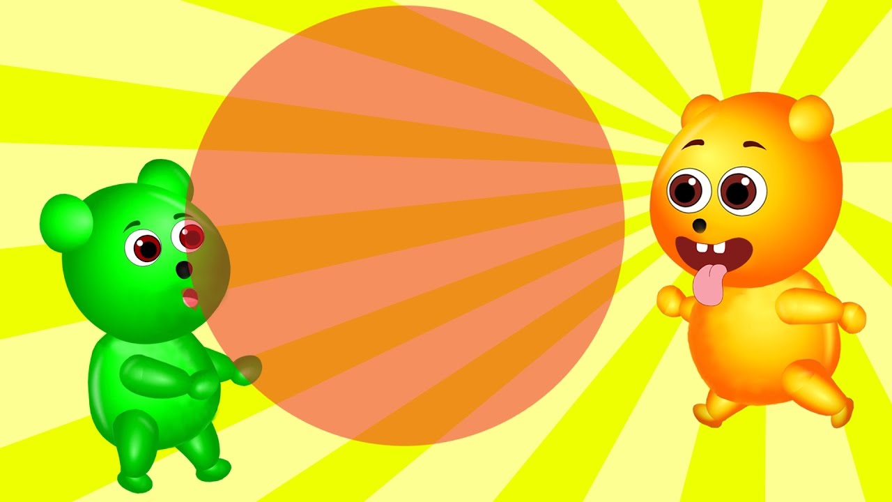 Mega Gummy Bear Blowing Giant Bubble Gum Nursery Rhymes For Kids