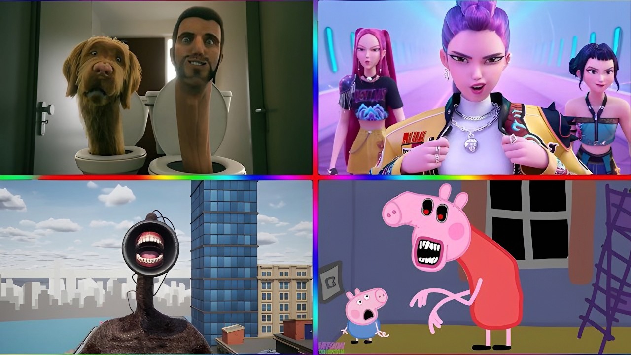 Skibidi Toilet🆚PEPPA PIG.EXE 🆚Siren Head 🆚Kpop demon hunter   🎶 Tiles Hop EDM Rush