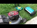 Toy Lawn Mower vs Lawn Mower!!