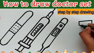 #anviscorner #doctorsetdrawing How to draw doctor set | doctor set drawing for kids