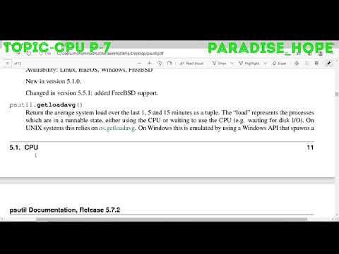 Psutil python Topic-CPU P-7 how to get information  about  average  load on cpu