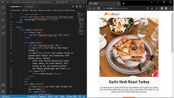 ASMR Programming - Coding a Modern Food Website in Html and Css - No Talking
