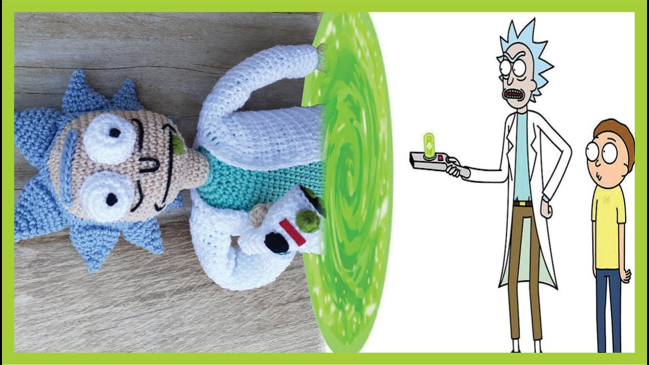 RICK AND MORTY DE AMIGURUMI,RICK DE AMIGURUMI RECEITA PASSO A PASSO(PARTE 1)AULA DE AMIGURUMI