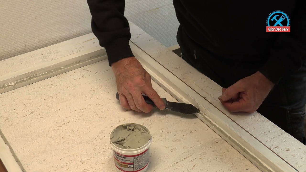 Sprukket vinduskitt. Vi hjelper deg