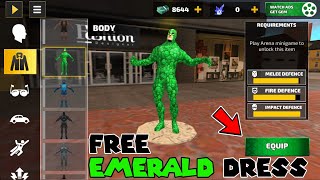 Free Green Emerald Dress in Rope Hero Vice Town New Update 6.5 Game Definition Hindi Video Mod apk screenshot 2