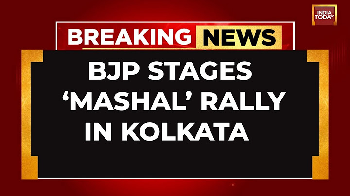 BJP Stages 'Mashal' Rally In Kolkata Over Law College Rape Incident | India Today
