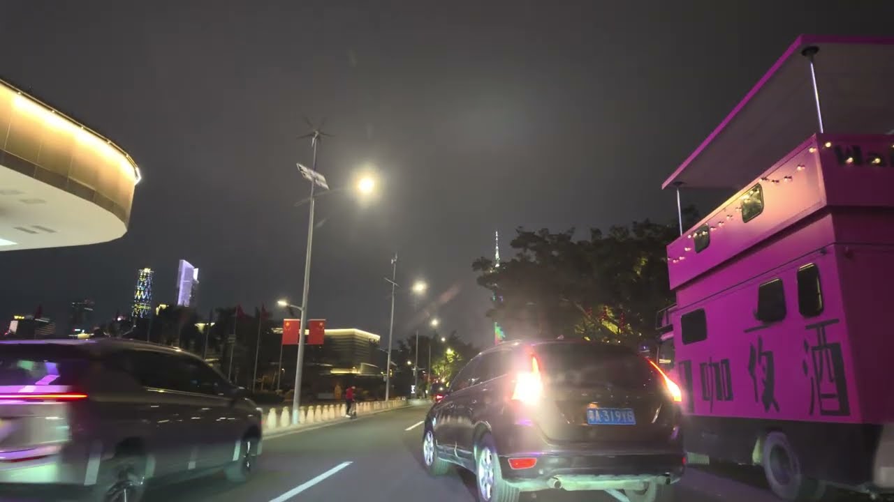 Guangzhou, China Night Drive 4K 🇨🇳 | Stunning Skyline & Pearl River Lights