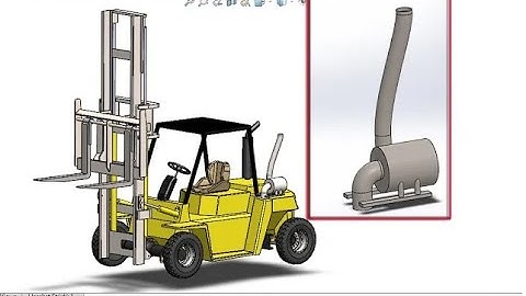 Solidworks Tutorial - Forklift Part 01:  How to Make Air Intake