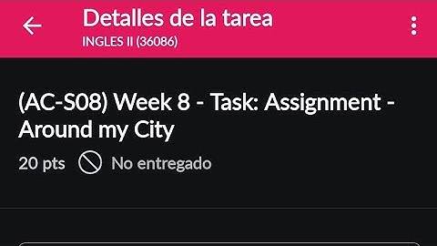 (AC-S08) Week 8 - Task: Assignment - Around my City