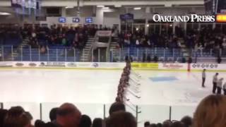 A moment of silence for Grandville's Ryan Fischer, who died Friday morning. #mipzhockey