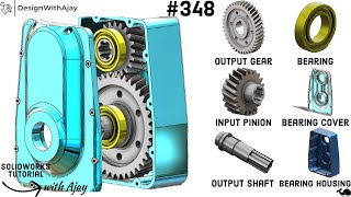 The Ultimate Tutorial: Designing a Vertical Reduction Helical Gear Box #348 #Gearbox#designwithajay
