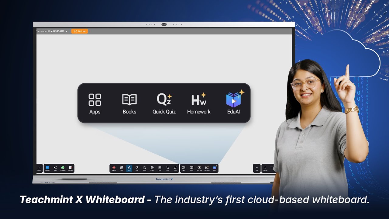 Teachment Teachmint X Digital Board for Teaching with Cloud-Enabled Interactive ...