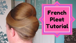 How to French Pleat hair tutorial updo   french roll twist prom wedding bridesmaids bride