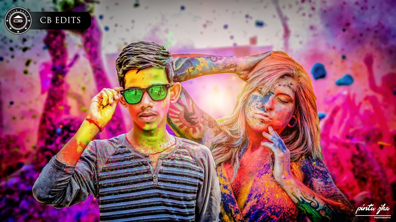 Holi Special Cb Editing Photoshop Tutorial For Beginners YouTube