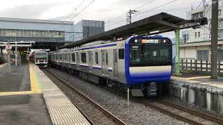 JR外房線誉田駅3番線7時13分発3606F快速逗子駅行き発車。