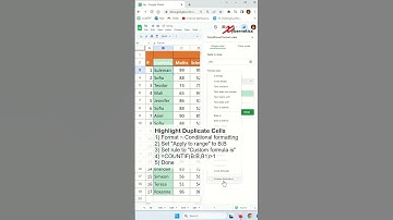 Highlight duplicates in Google Sheets