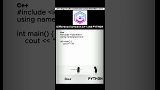 🔥 C++ vs Python | Hello World Battle 😎💻 #Shorts