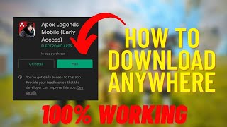 How To Play Apex Legends Mobile Soft Launch Anywhere | 100% WORKING | How to play in India
