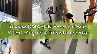 Review DMASUN Exercise Bike, Silent Magnetic Resistance Stationary Bike for Home with App Compatible
