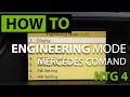 How to access hidden engineering menu  mercedes comand ntg 40