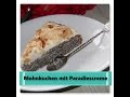 Mohnkuchen ohne Boden mit Paradiescreme / leicht & lecker