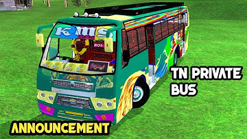 Tn private bus mod announcement kms bus mod for bussid