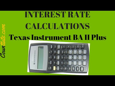 이자율 계산 | BA II PLUS Texas Instruments 재무 계산기