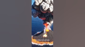 volcano🌋😱 #shorts #trending #ashcloud #viralvideo #volcano #ai #simulation #animation #eruption
