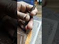 লোফার ক্যাজুয়াল পয়েন্ট অনুযায়ী হাতে punching করা হচ্ছে —accurate marking clean hole perfect hand