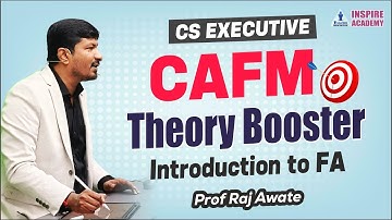 CAFM Theory Booster Lecture 1 I Introduction to FA IBy Raj Awate #csstudents#csexecutivenewsyllabus