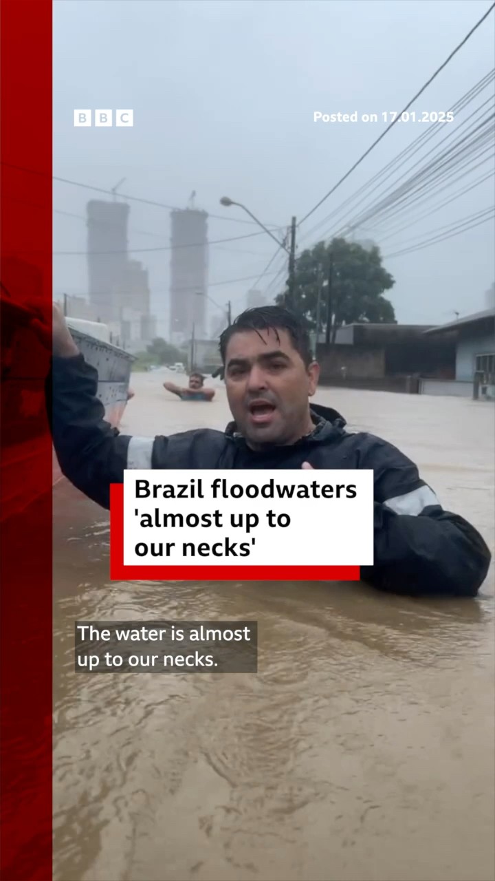State of emergency declared in Brazil after heavy rain causes flooding. #Itapema #BBCNews