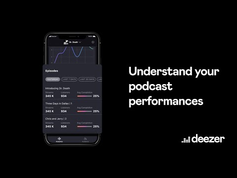Analytics by Deezer | A data reporting tool for Deezer's podcasters