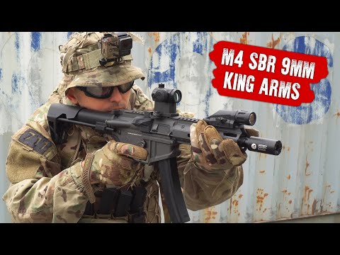 M4 SBR 9MM ОТ KING ARMS. ЛЕГКИЙ ПИСТОЛЕТ-ПУЛЕМЕТ ДЛЯ СТРАЙКБОЛА В CQB.
