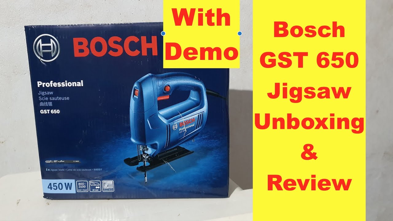 Bosch GST 650 Professional Jigsaw unboxing and review with Demo, Best  jigsaw