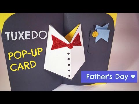 Tuxedo POP UP CARD for Father's Day 燕尾服父親節卡片|| RuoxiMyLife