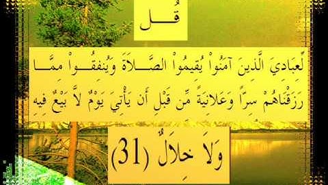 القرآن الكريم سورة إبراهيم الأية 31 قراءة السديس