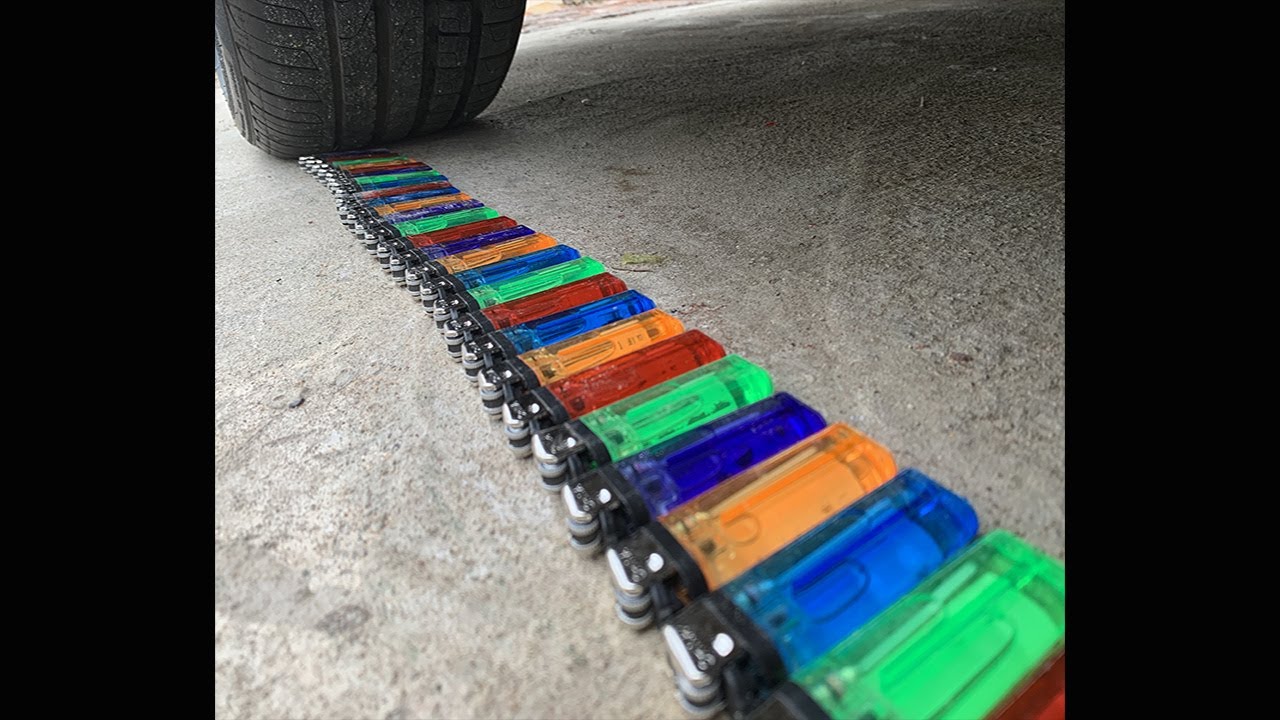 Experiment Car vs Lighters! Experiments and Crunch things with car 