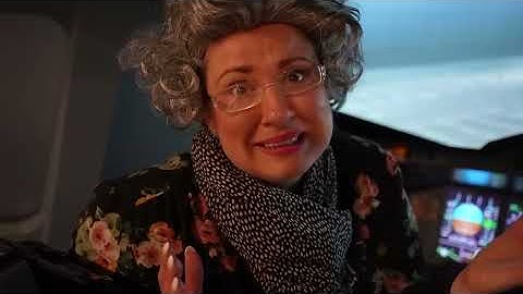 Ruby and Bonnie pretend to be an aircraft pilot